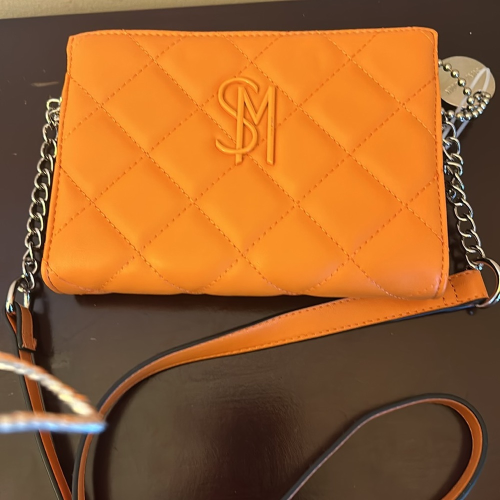Steve Madden  bright orange crossbody bag with silver hardware. BNWOTS! - Picture 11 of 11